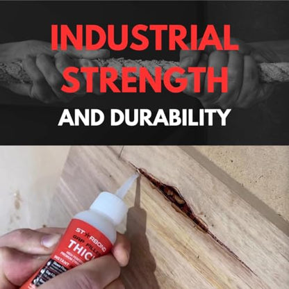 Starbond Thick CA Glue Complete Refill Kit (16 oz) – Gap Filler Cyanoacrylate Super Glue with Extra Bottles, Caps, Microtips & Yorker Spout for Woodworking, Carpentry, Hobby Models, Archery Fletching - size: 16 ounce