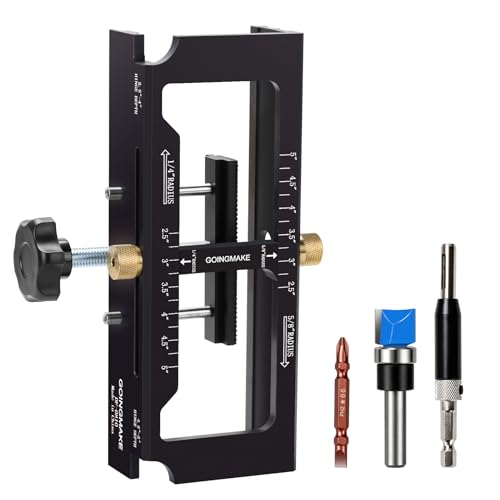 GOINGMAKE Door Hinge Jig, All Metal Door Hinge Template Kit