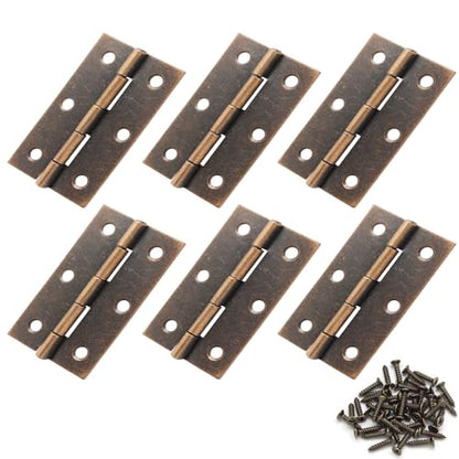 Murtenze 2.5 Inch Door Hinge, Copper, 6 Pack - color: Copper, size: 2.5 Inch - 6PCS