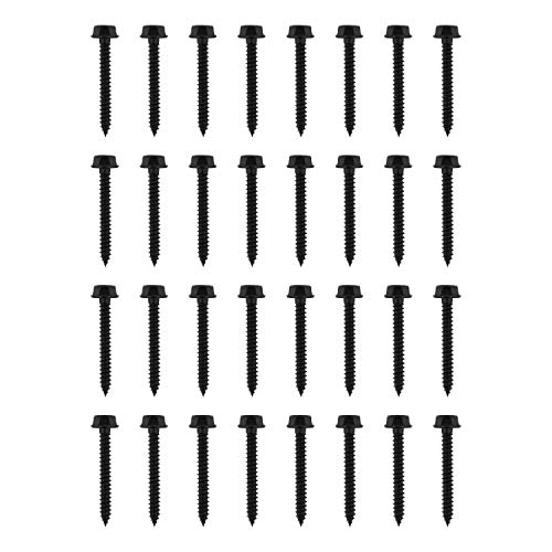 National Hardware Hex Head Screws, #10 x 1-1/2", 16-Pack, Black