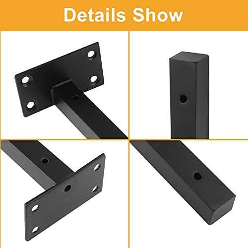 16 Inch Floating Shelf Bracket, 4 Pcs, Black - size: 16 Inch
