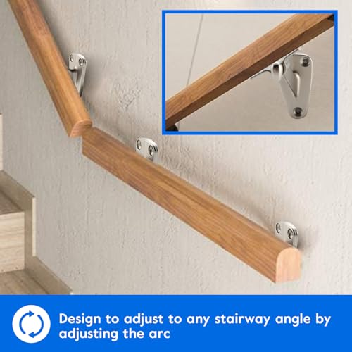 HOME MASTER HARDWARE Handrail Bracket for Stairs, Satin Nickel, 6 Pack - color: Satin Nickel, size: 6 Pack