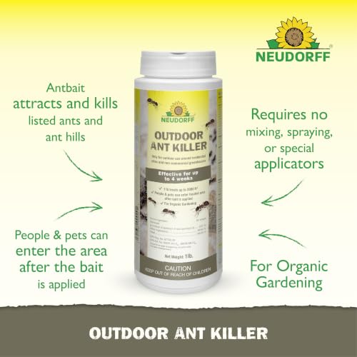 Neudorff Outdoor Ant Killer Ant Bait Granules for Organic Gardening 1 LB - size: 1 LB. (Ants)