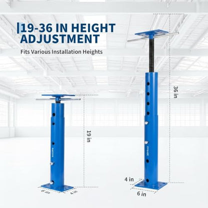 Garvee 2 Pack Jack Post, 19"-36" Height Range, House Floor Jack for Leveling, 18000 LBS Lifting Joist Beam Basement Jacks, Adjustable House Jacks for Lifting - color: Blue/19"-36"