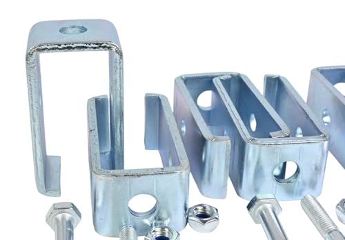 Channel Trolley Track Hanger Bracket for P1834-EG，Heavy Duty Track Joiner Support 6 Packs