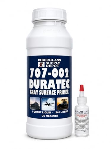 Fiberglass Supply Depot Duratec 707-002 Grey Surface Primer Quart with 15cc Hardener