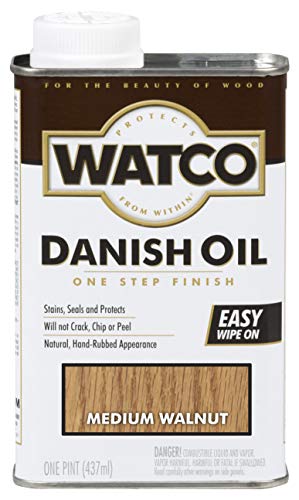 Watco Medium Walnut Danish Oil Wood Finish - color: Medium Walnut, size: 1 Pint (Pack of 1)