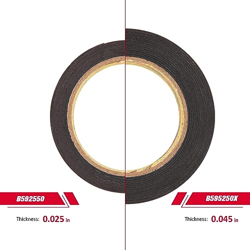 3M Double Sided Tape Heavy Duty 1" x 15.4 Ft, Mounting Tape Black 5925 - color: Black, size: 1" x 15.4Ft