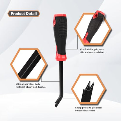 Upholstery Staple Remover Heavy Duty Staple Remover Tool for Floor,Carpet,Wood,Construction,Furniture,Also Used in A Variety of Nailed Picture Frames and Wooden Boxes (M-2P)