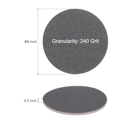 uxcell 10pcs 240 Grit Sanding Sponge 6 Inch Hook and Loop Sponge Sanding Disc for Orbital Sander, Wet/Dry Use Sponge Buffer for Car Wood Drywall Metal Furniture Polishing - size: 6 Inch, style: 240 Grit