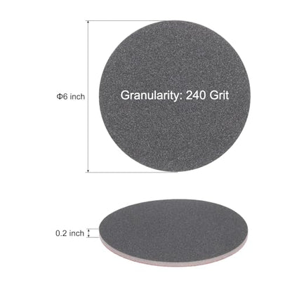 uxcell 10pcs 240 Grit Sanding Sponge 6 Inch Hook and Loop Sponge Sanding Disc for Orbital Sander, Wet/Dry Use Sponge Buffer for Car Wood Drywall Metal Furniture Polishing - size: 6 Inch, style: 240 Grit