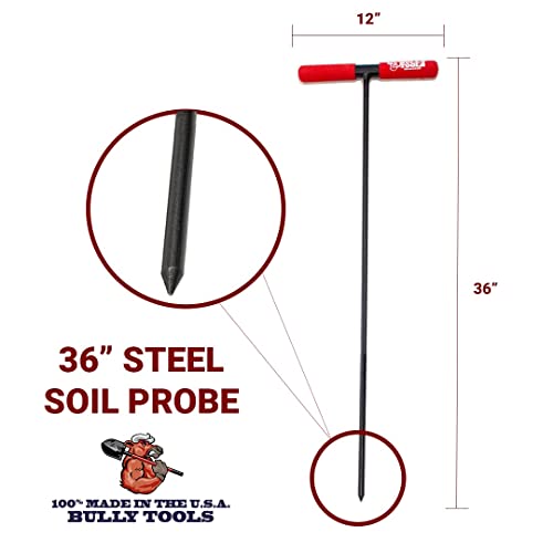 Bully Tools Steel Soil Probe T-Style Handle, Made in USA.