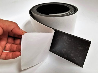 .250" 3"x 10" Neoprene Rubber Strips 60A Medium Hardness with Adhesive Backing - size: 3" wide x 10' long, style: 1/4" .250"