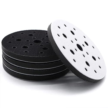 5 Pack 6 Inch 25 Holes Hook and Loop Interface Pads for Orbital Sander - size: 6 inch 25 Hole - 5 Pack