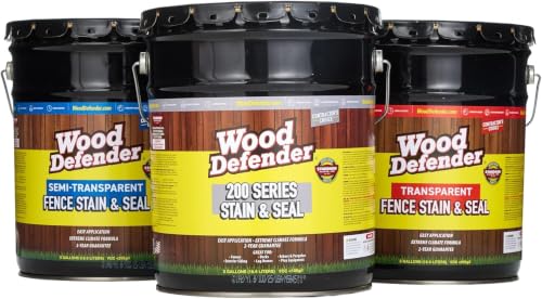 Wood Defender 200 Series Stain and Seal, Sable Brown, 5-Gallon - color: Sable Brown, size: 5 Gallon