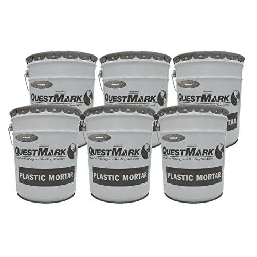 QuestMark 2110 High Traffic Epoxy Concrete Floor Patch and Resurfacer - 1/4 Pallet (6 x 5 Gallon Unit), Natural - High Impact and Abrasion Resistant Repair - color: Natural, size: 5 Gallon (Bulk of 6)