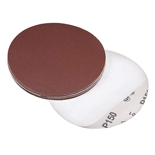 uxcell 6" PSA Sanding Discs 150 Grit Self Stick Aluminum Oxide Sandpaper for Random Orbital Sander Wood Metal Dry Polishing 10pcs - style: 150 Grit