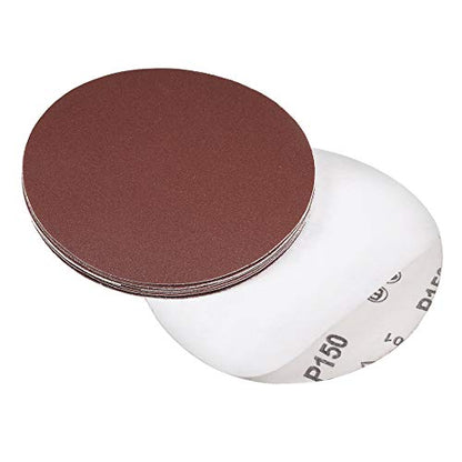 uxcell 6" PSA Sanding Discs 150 Grit Self Stick Aluminum Oxide Sandpaper for Random Orbital Sander Wood Metal Dry Polishing 10pcs - style: 150 Grit