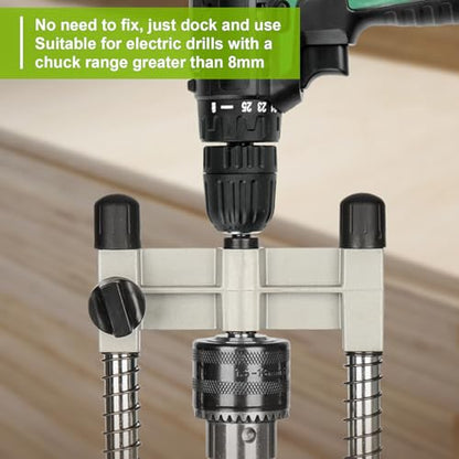 CertBuy Portable Drill Press for Hand Drill, Adjustable Multi-Angle For 1.5-13mm Drill Holder Guide