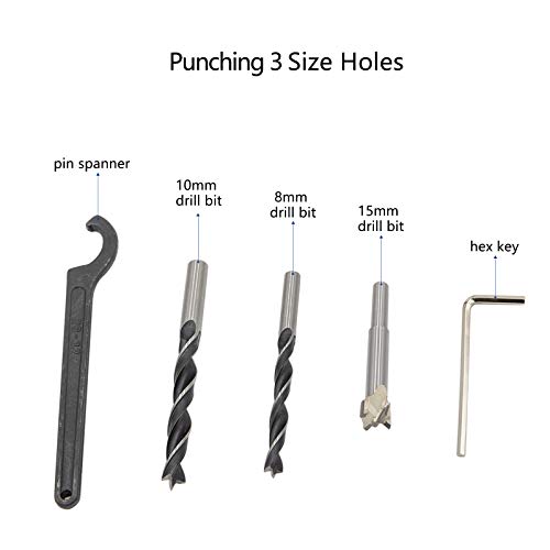 Evwoge Woodworking Drilling Locator Tool Kit Aluminum Alloy Pocket Hole Jig Kit System Drill 8mm/15mm Hole