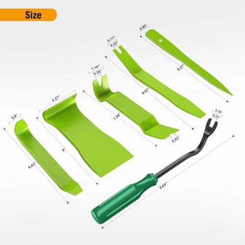 GOOACC 6PCS Auto Trim Removal Tool Kit Green - color: 6pcs Trim Removal Tool Green