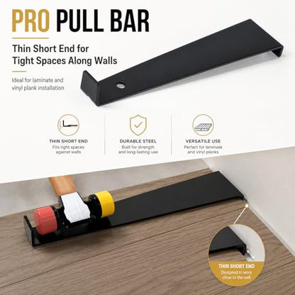 Heavy Duty Pull Bar for Vinyl Plank Flooring, 12.2 Inch 4mm Steel Pull Tool - size: 12.2 inches