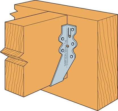 Simpson Strong-Tie LU26 Light Face-Mount Joist Hanger - Wood Construction Connectors, 20 Gauge Galvanized Steel Brackets, Hurricane Rafter Ties, 2x6, 100 Per Pack - size: 100 Pack