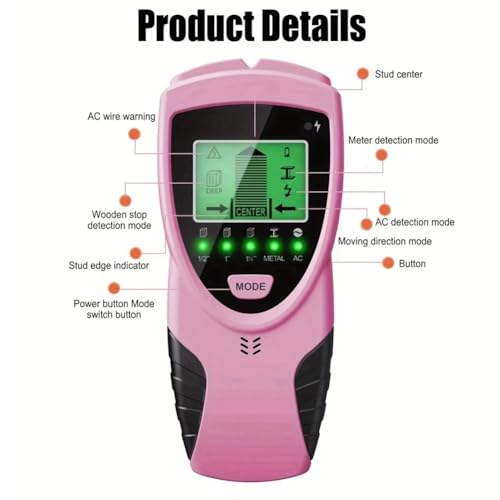 5-in-1 Wall Scanner Wood Current Detector Edge Center Finding Digital Stud Finder Sensor Wall Multi Function Scanner