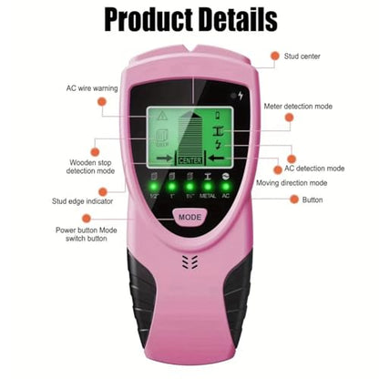 5-in-1 Wall Scanner Wood Current Detector Edge Center Finding Digital Stud Finder Sensor Wall Multi Function Scanner