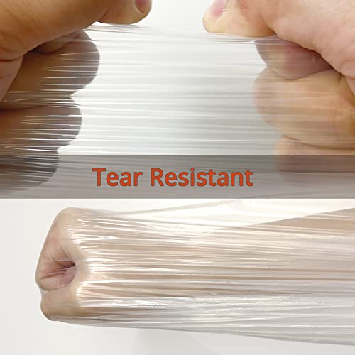 3-Pack Plastic Drop Cloth Sheet 9x12 Ft, 1 Mil Thick Clear Painting Tarps - size: 3 Pack, 9'x12'