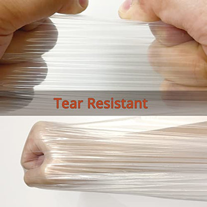 3-Pack Plastic Drop Cloth Sheet 9x12 Ft, 1 Mil Thick Clear Painting Tarps - size: 3 Pack, 9'x12'