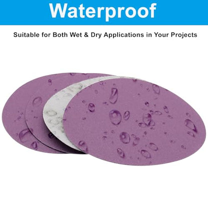 3 Inch 320 Grit Wet Dry Sandpaper, 50 Pcs - style: Grit 320