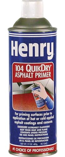 HENRY/ MONSEY HE104Q027Quikdry 104Q Asphalt Spray Primer Quikdry Asphalt Spray Primer, Series: 104Q, 17 Oz, Aerosol Can Packing, 550 G/L Voc, Liquefied Gas, 50 - 125 Sq' Coverage, Petroleum Distillates Odor/Scent, -138 deg F Flash Pt., composition: Petrol