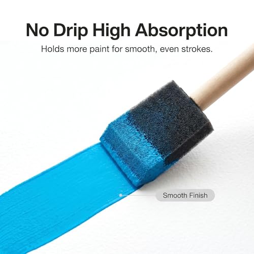 Poly Foam Brushes 2inch 48pcs, High Density Foam Paint Brush - size: 2inch 48pcs