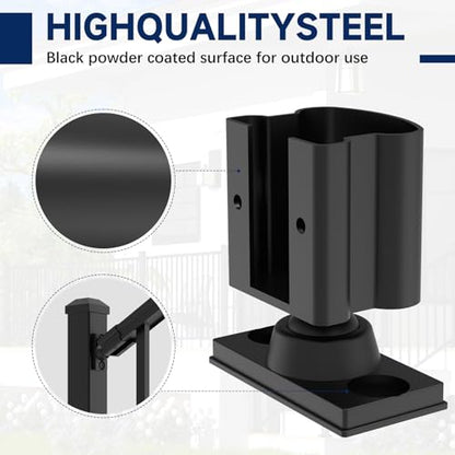 Egadis 2 Pack Aluminum Adjustable Railing Bracket - color: The Bracket-Adjustable - 2Pack