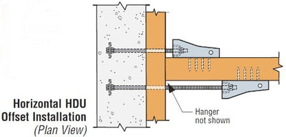 4 Pack Simpson Strong Tie HDU14-SDS2.5 25-11/16" Predeflected Hold Down w/SDS Screws