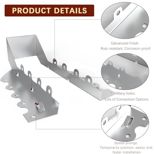 25 Pack 2x8 Joist Hangers with Screws for Wood, Galvanized Face Mount - size: 2" x 8" Joist Hangers - 25 pcs