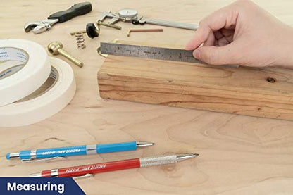 Pacific Arc 6 Inch Stainless Steel Ruler with Inch/Metric Conversion Table - style: 6 In