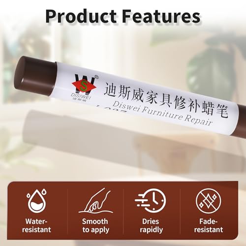 Wood Filler Sticks, Dark Brown, Scratch Repair Crayons - color: Dark Brown