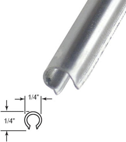 Hardware Snap-On Sliding Patio Door Track Cover, 1/4" Stainless Steel Rail Repair Cap, 7/32" W x 9/32" Profile, Fix Sticky Sliding Glass Door Track, 8 ft, Pack of 2 - size: 8 Feet (Set of Two)