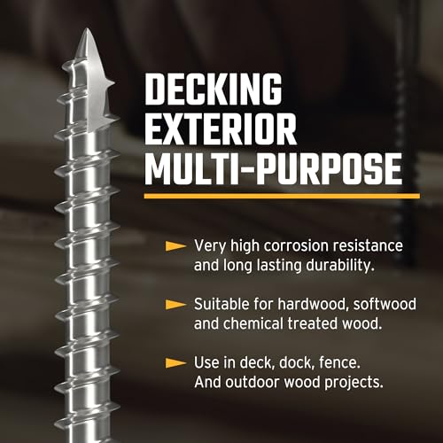 304 Stainless Steel Deck Screws, #10 x 3, 1200 PCS - size: #10 x 3", style: 1200 PCS