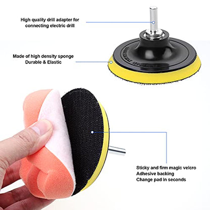 4 Inch Buffing Polishing Pads, 10 Pcs Drill Polishing Kit