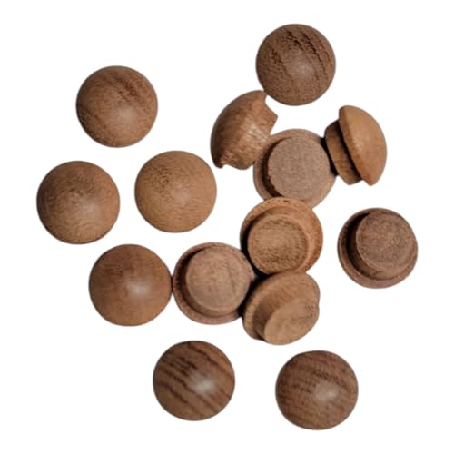 Pinehurst Crafts 3/8-Inch Mahogany Mushroom Button Top Plugs, Long Shank, Great for Furniture, Tables, Chairs, Cabinetry and Crafts Projects, Pack of 20