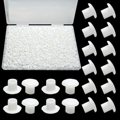 1500Pcs 3/16" Plastic White Hole Plugs, Screw Hole Covers - color: White, size: 1500pcs*0.19"(5mm)