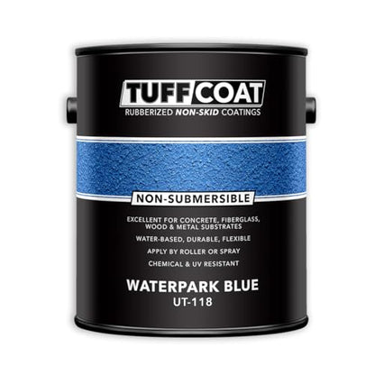 Tuff Coat UT-118 Waterpark Blue - 1 Gallon: Medium Texture, Non-Submersible, Water-Based, Rubberized Non-Skid Coating
