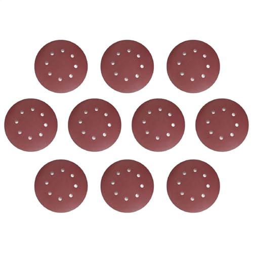Utoolmart Hook and Loop Sanding Discs, 7 Inch 8 Hole Sandpaper, 180 Grits for Woodworking and Automotive 10pcs - size: 180 Grit