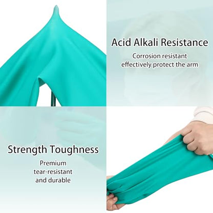 15 Mil Chemical Resistant Nitrile Gloves, Latex free Durable Cleaning Gloves, Resist Acid, Alkali, Solvent and Oil - color: 1 Pair-green, size: X-Large