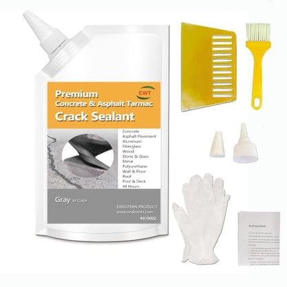 EWT Premium Concrete Crack Filler, Gray, 1 Count - color: Gray
