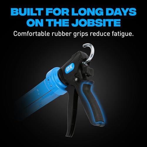 OX Pro 29 oz Caulking Gun - Heavy Duty Dual Thrust Caulk Gun - size: 29 oz - Dual Thrust Switch