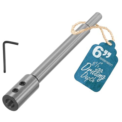 Fulton 6 inch Long Forstner Bit Extension for Adding Over 5 6 inch 8 inch - size: 6" (3/8" Shank)